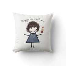 Happy Hour Strichfigur-Mädchen mit Cocktail