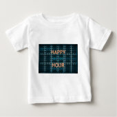 Happy Hour Text Blue Vector Art Print Baby T-shirt (Vorderseite)