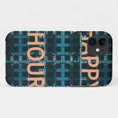 Happy Hour Text Blue Vector Art Print Case-Mate iPhone Hülle (Rückseite (Horizontal))
