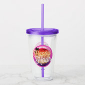 Happy Hour Tumble w Straw Acryltrinkbecher (Vorderseite)