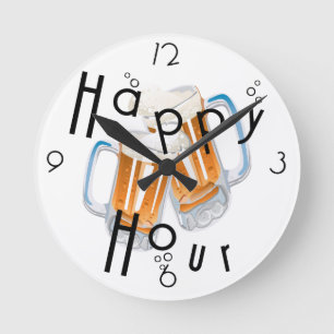 Happy Hour Wall Clock Runde Wanduhr