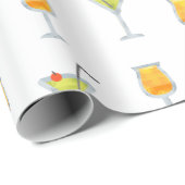 Happy Hour Whimsical Martinis und Cocktails Patter Geschenkpapier (Rolleneckpunkt)