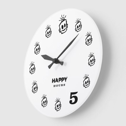HAPPY Hours Wall Clock Große Wanduhr (Winkel)