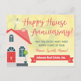 Happy House Jahrestag von Realtor Postkarte