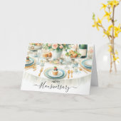 Happy House Jubiläum Echte Anwesen Dinner Room Car Karte (Gelbe Blume)