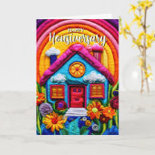 Happy House Jubiläumsausweis Karte (Gelbe Blume)