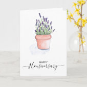 Happy House Jubiläumsreferenz Karte (Gelbe Blume)