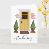 Happy House Jubiläumsreferenz Karte (Gelbe Blume)