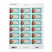 Happy Housefrau Address Labels Adressaufkleber (Vorne)
