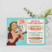 Happy Housefrau Brautparty Einladung + Rezept Kart (Stehend Vorderseite)