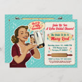 Happy Housefrau Brautparty Einladung + Rezept Kart (Vorne/Hinten)