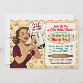 Happy Housefrau Brautparty Einladung/Rezept Karte 