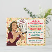 Happy Housefrau Brautparty Einladung/Rezept Karte  (Stehend Vorderseite)