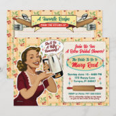 Happy Housefrau Brautparty Einladung/Rezept Karte  (Vorne/Hinten)