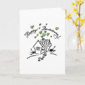 Happy Housewarming 2 Karte (Gelbe Blume)