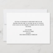 Happy Housewarming Real Anwesen Company Custom Log Karte (Rückseite)