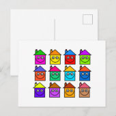 Happy Housing Community Moving Zuhause Postkarte (Vorne/Hinten)
