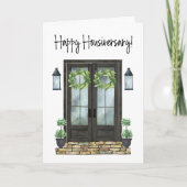 Happy Housiversary Front Door Zuhause Jubiläum Karte (Vorderseite)