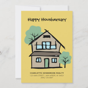 Happy Housiversary Modern Client Zuhause Jubiläum Karte