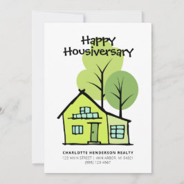 Happy Housiversary Modern Client Zuhause Jubiläum Karte