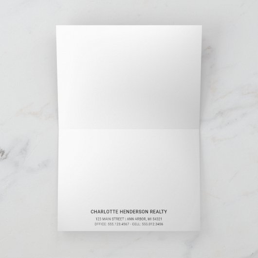 Happy Housiversary Neue Zuhause Danke-Card Dankeskarte (Innenseite)