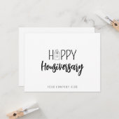 Happy Housiversary Real Anwesen Karte (Vorderseite/Rückseite Beispiel)