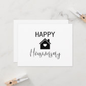 Happy Housiversary Real Anwesen Karte (Vorderseite/Rückseite Beispiel)