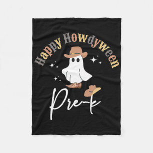 Happy Howdyween Pre-k Ghost Western Lehrer Presch Fleecedecke