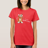 Happy Howl-i-days Weihnachtshundekarol singen T-Shirt (Vorderseite)
