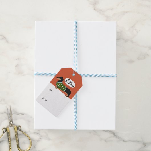 Happy Howl-idays Geschenkanhänger (Mit Garn)