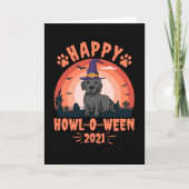 Happy Howl O Ween 2021 Black Lab Karte (Vorderseite)