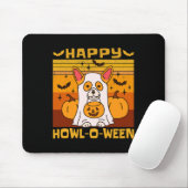 Happy Howl-o-ween Corgi Halloween Kostüm Mousepad (Mit Mouse)