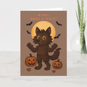 Happy Howl-O-Ween Feiertagskarte