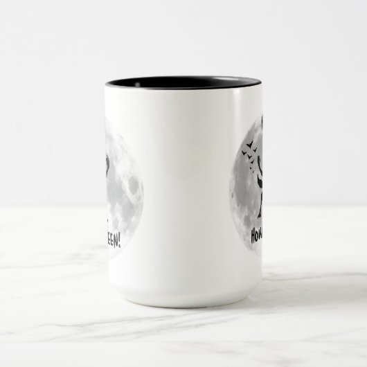 Happy Howl-o-ween Funny Werewolf Tasse (Zentrum)