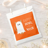 Happy Howl-o-ween Ghost Dog Orange Halloween Geschenktütchen (Ausgeschnitten)