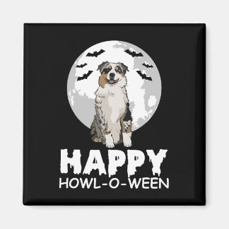 Happy Howl-o-ween Halloween Kostüm Niedlicher Hund Magnet