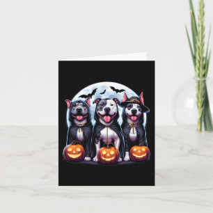 Happy Howl-o-ween Halloween Pitbull Dog Pumpkin Gh Karte