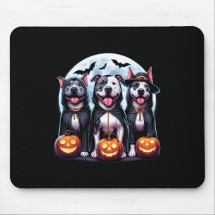 Happy Howl-o-ween Halloween Pitbull Dog Pumpkin Gh Mousepad