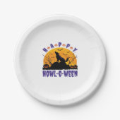 Happy Howl O Ween Howling Halloween Dog Essential  Pappteller (Vorderseite)