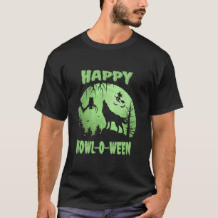Happy Howl O Ween Howling Werewolf Witze Vollmond T-Shirt