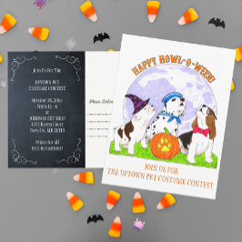 Happy Howl-o-Ween Hunde Halloween Einladung Postkarte