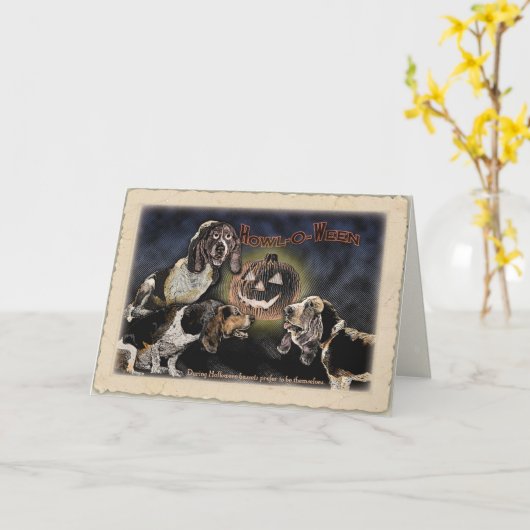 Happy Howl-o-ween Karte (Gelbe Blume)