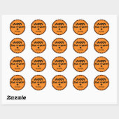 Happy Howl-O-Ween Personalized Dog Halloween Runder Aufkleber (Blatt)