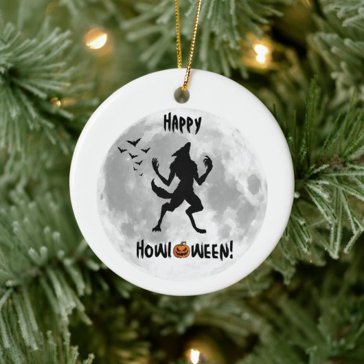 Happy Howl-o-ween Werewolf Ornament (Baum)