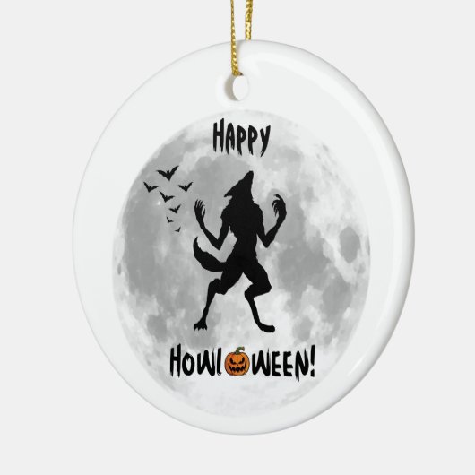 Happy Howl-o-ween Werewolf Ornament (Links)