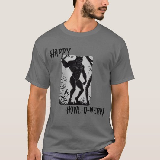 Happy Howl-o-ween Werewolf T-Shirt (Vorderseite)
