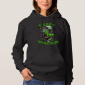 Happy Howl-o-ween Wolf Reiten auf Skateboard Hoodie (Vorderseite)