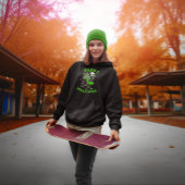 Happy Howl-o-ween Wolf Reiten auf Skateboard Hoodie