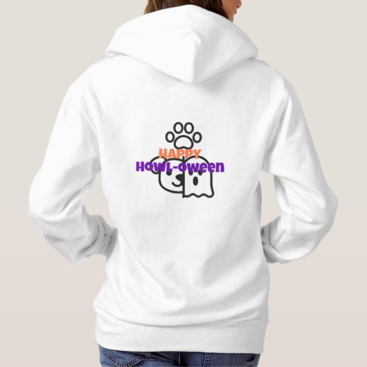 Happy Howl-ween - Funny Dog Lover Halloween Hoodie (Rückseite)