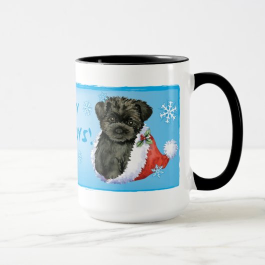 Happy Howliday Affenpinscher Tasse (Rechts)
